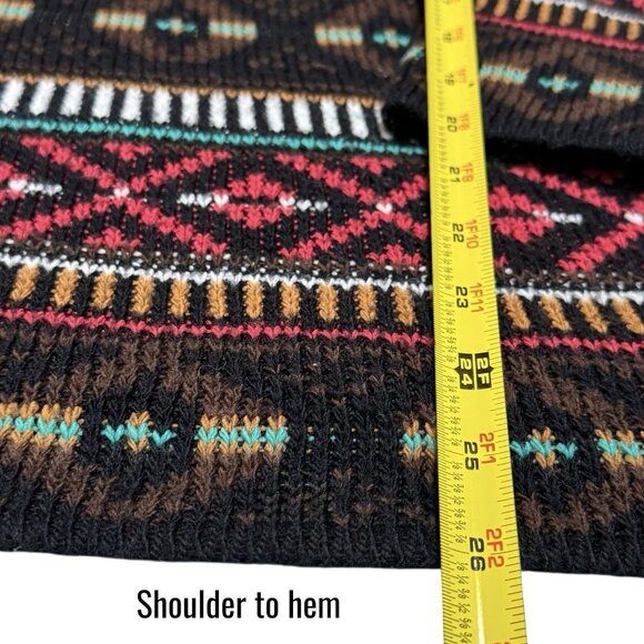 Vintage Croquet Clue Fair Aisle Sweater Cabincore Cozy Mountains Holiday S - Picture 11 of 11